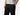 Close up front view of man wearing black lounge pants with hand in pocket.