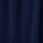 Close up detail shot of navy blue mesh texture.