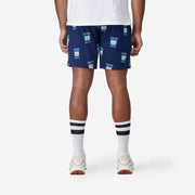 6" Morning Joe Pocket Lounge Short on model back view.