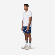 6" Morning Joe Pocket Lounge Short on model zoomed out side profile.
