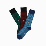 AHA Diamond style monogram on Plaid Monogram Set of socks.
