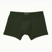 Olive boxer brief layflat.