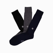 RCA diamond style monogram on luxe ribbed socks.