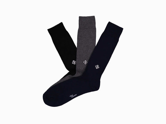 RCA diamond style monogram on luxe ribbed socks.
