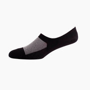 Black performance no-show with micromesh top in light grey.