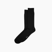 Black Luxe Ribbed Sock Layflat.