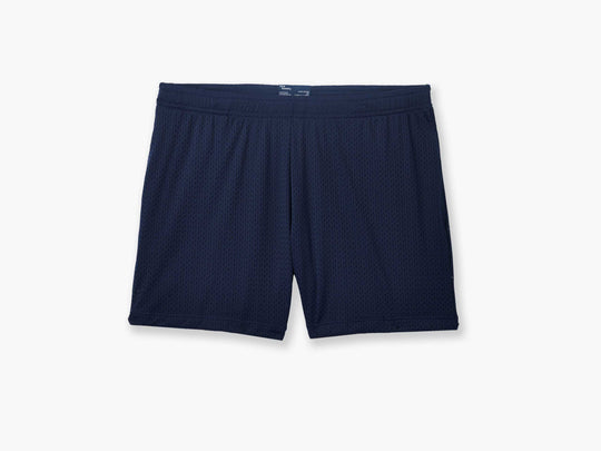 4" Navy Pocket Lounge Short layflat.