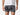 Close up front view of man wearing black bandana slim fit boxers & white t-shirt.