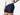 Close up side view on man wearing navy blue slim fit boxers and white t-shirt.